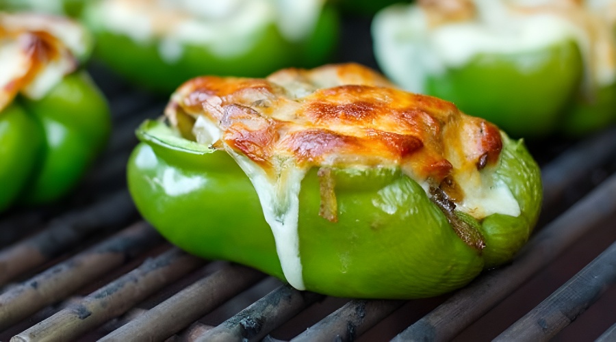 Половинки перца фаршированные говядиной и сыром Рецепт для пикника